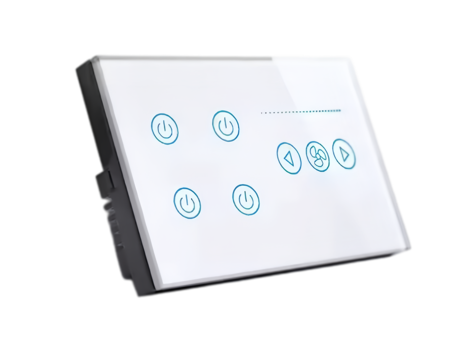 4 Gang Plus 1 Fan Tuya WiFi Glass Touch Smart Wall Switch