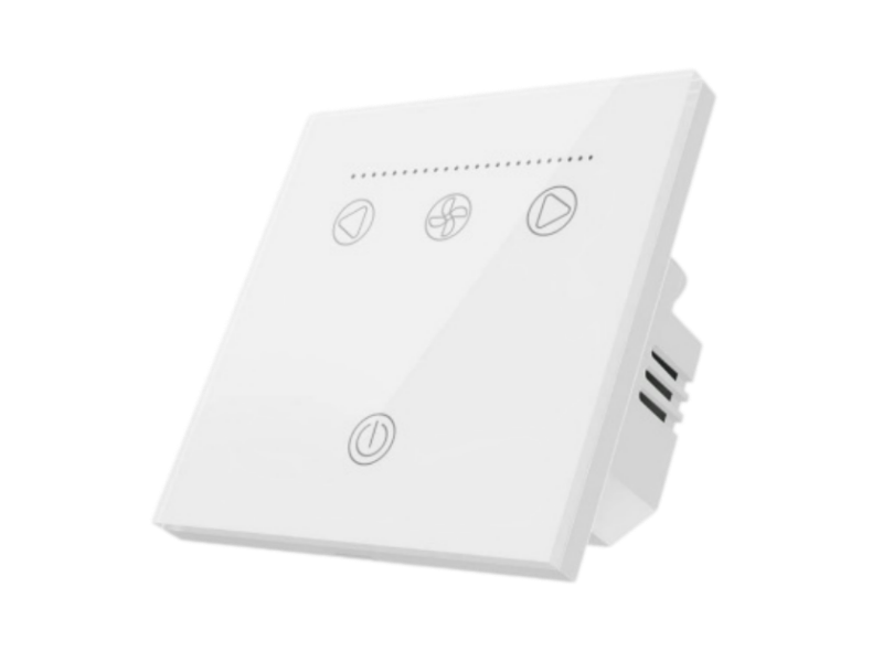 1‑Gang WiFi Smart Touch Fan & Light Switch with Speed Control, Alexa and Smart Life Compatible