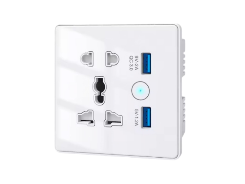 Matter WiFi 5‑Pin UK Smart Socket with Dual USB