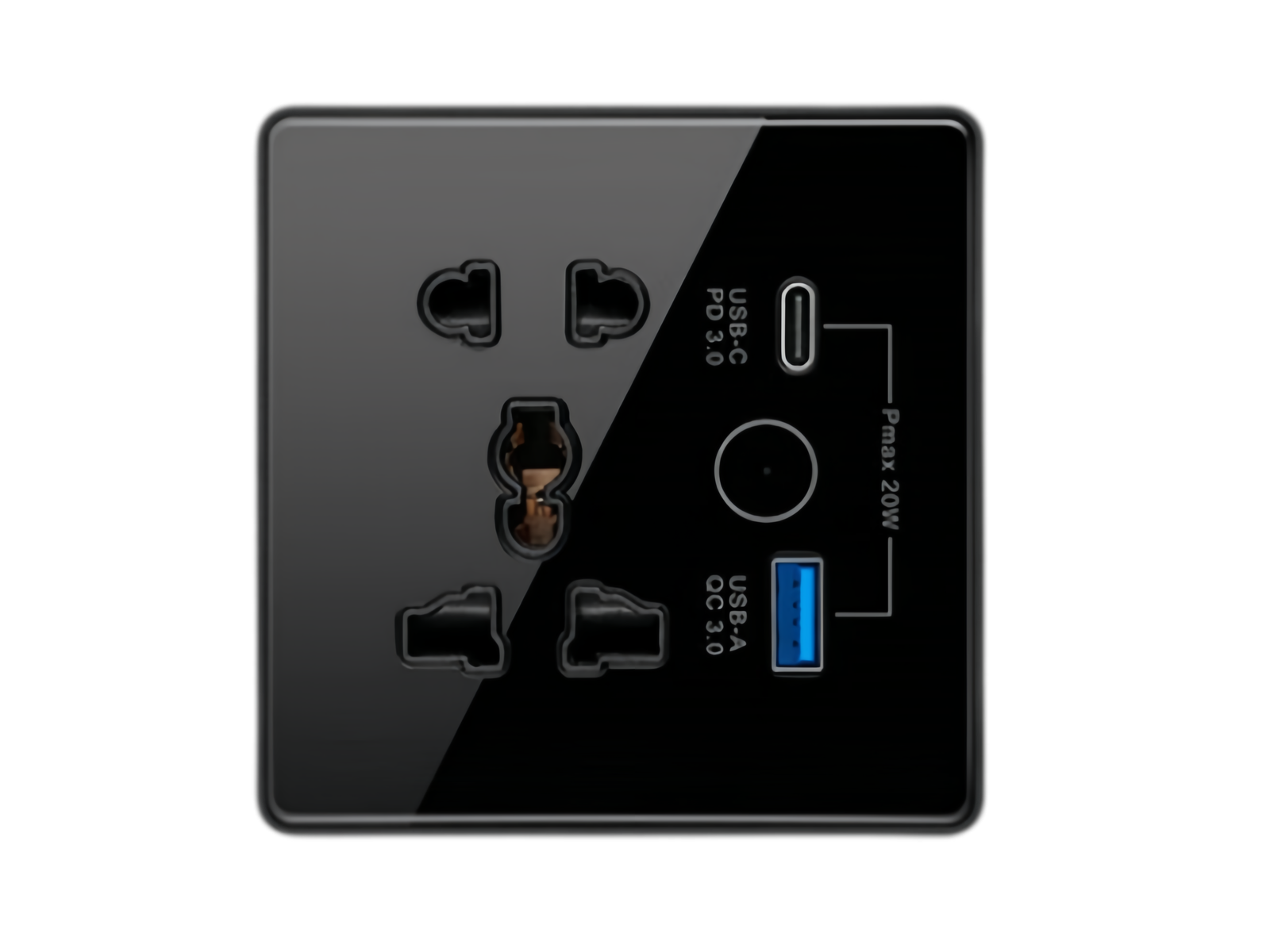 Matter WiFi Smart Wall Socket with 13A USB A+C Ports
