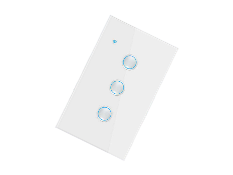 Smart Wall Switch US AU, Tuya WiFi Concave Groove Glass Touch | Neutral & No-Neutral Wiring